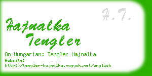 hajnalka tengler business card